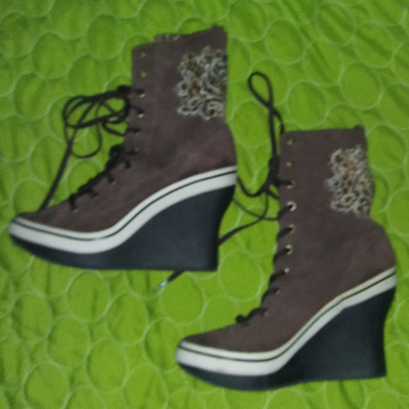 Jessica Simpson 6.5 New Brown Platform Sneakers - Picture 8 of 8